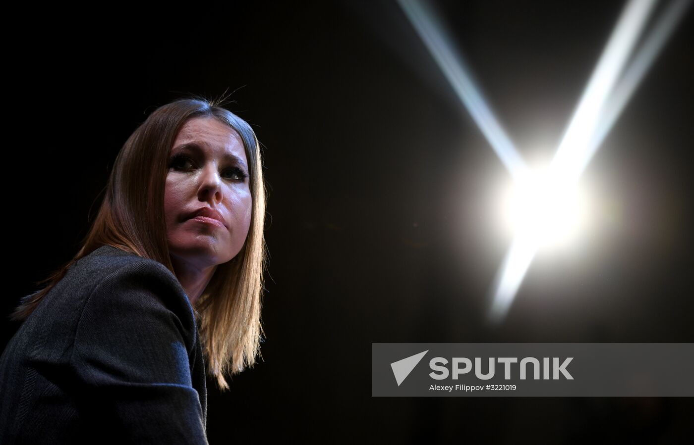 News conference with Ksenia Sobchak