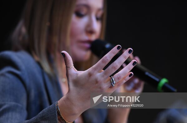News conference with Ksenia Sobchak