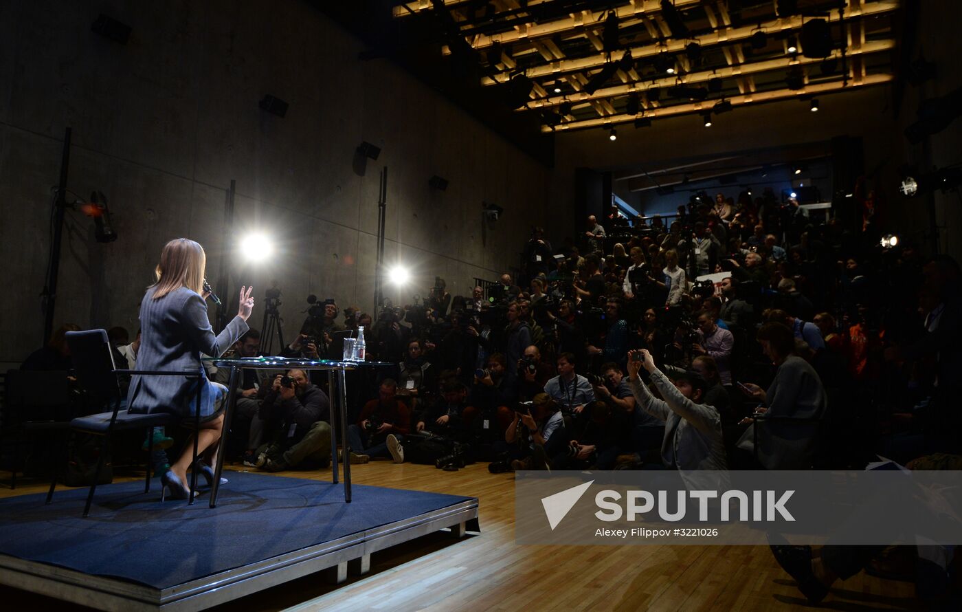 News conference with Ksenia Sobchak