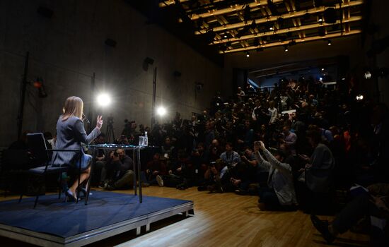 News conference with Ksenia Sobchak