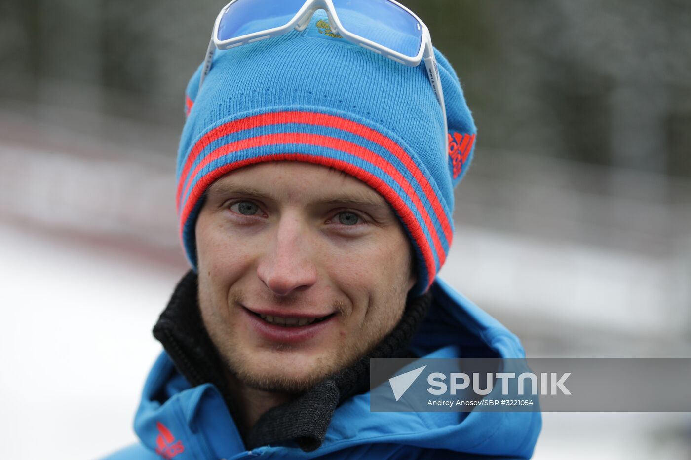 Biathlon. Russian men team's training session