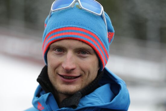 Biathlon. Russian men team's training session