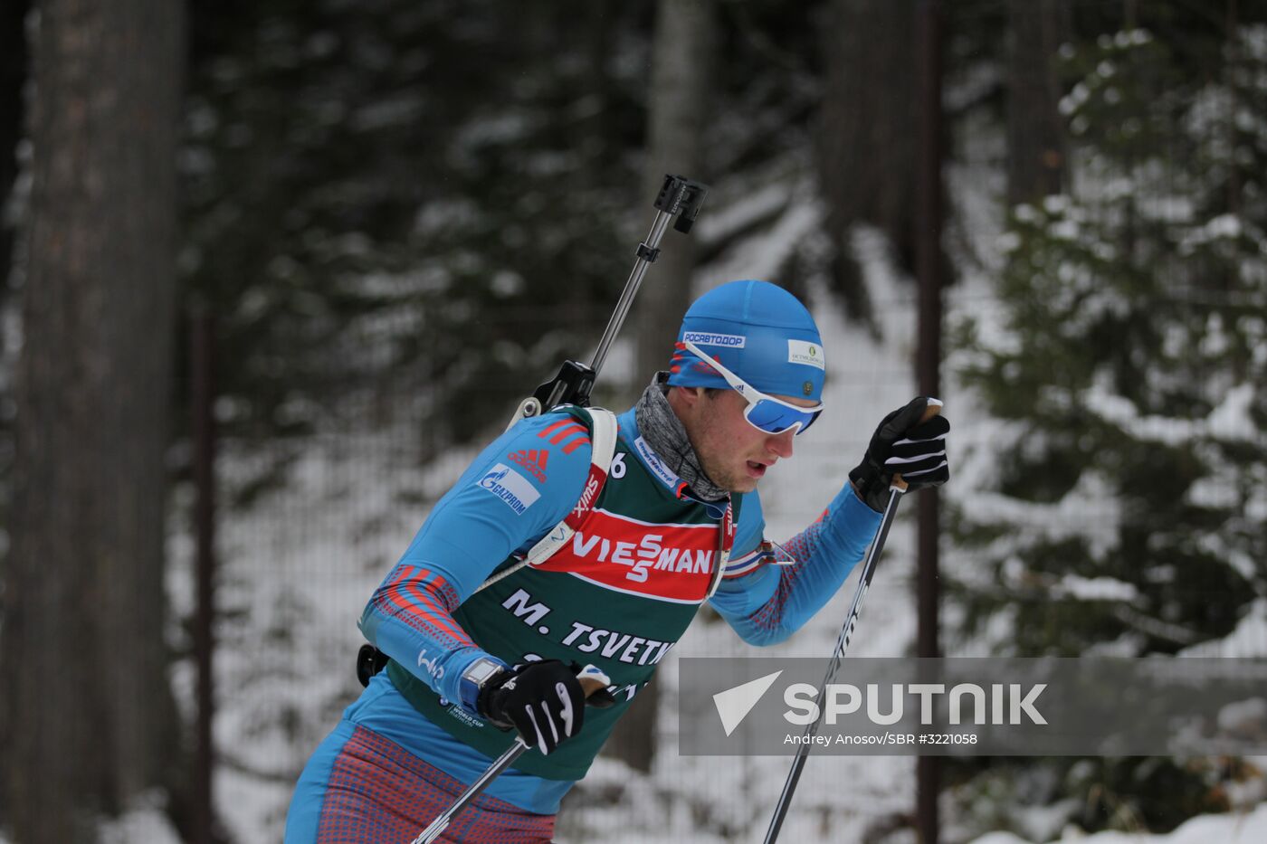Biathlon. Russian men team's training session