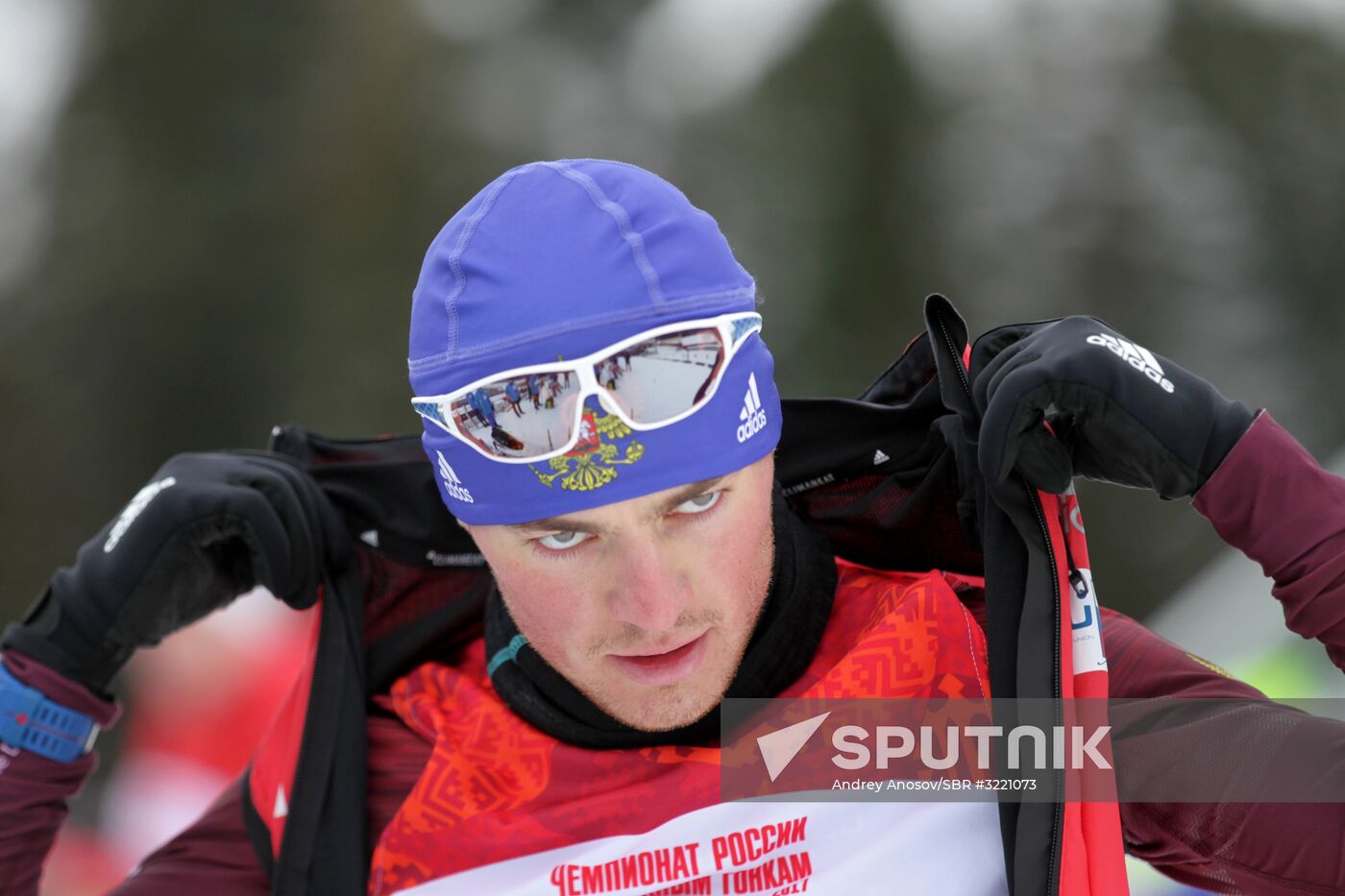 Biathlon. Russian men team's training session