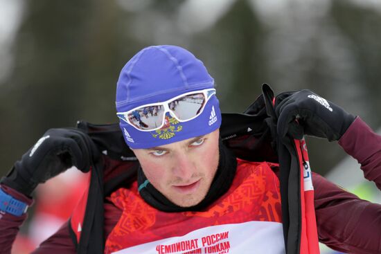Biathlon. Russian men team's training session