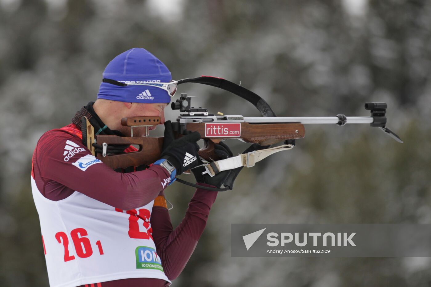 Biathlon. Russian men team's training session
