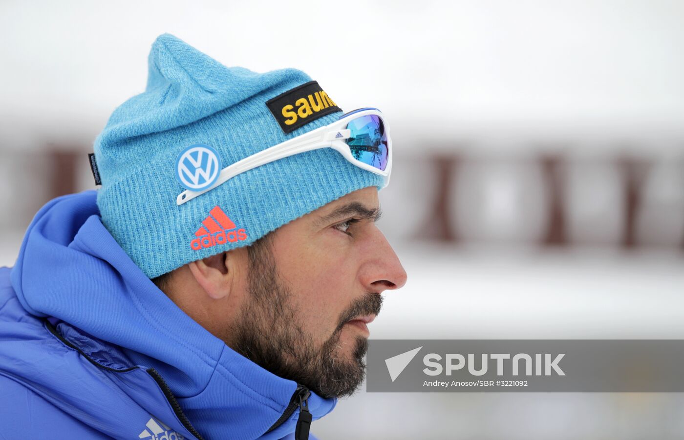 Biathlon. Russian men team's training session