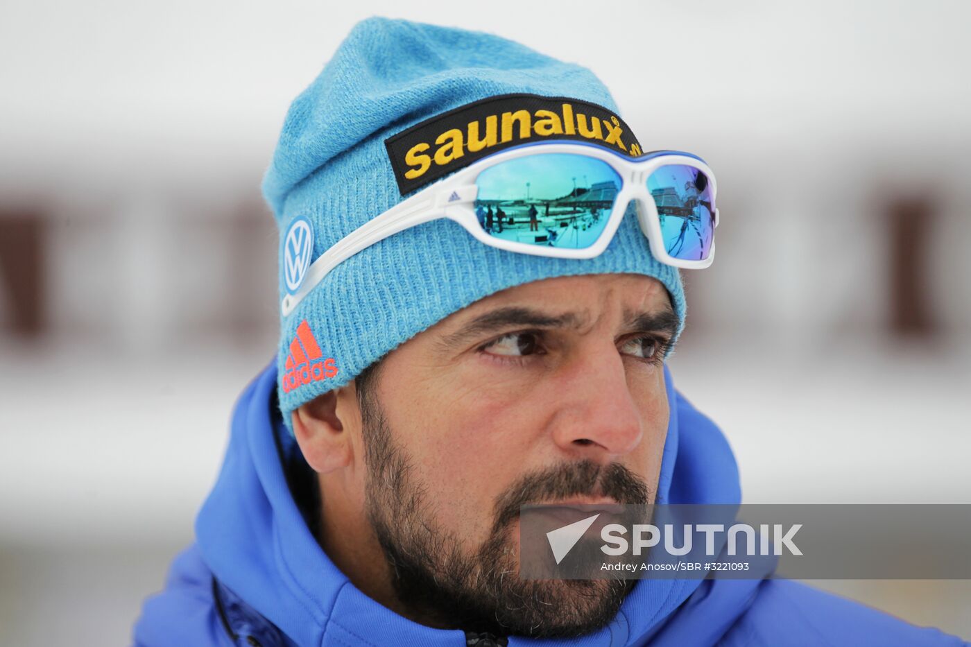 Biathlon. Russian men team's training session