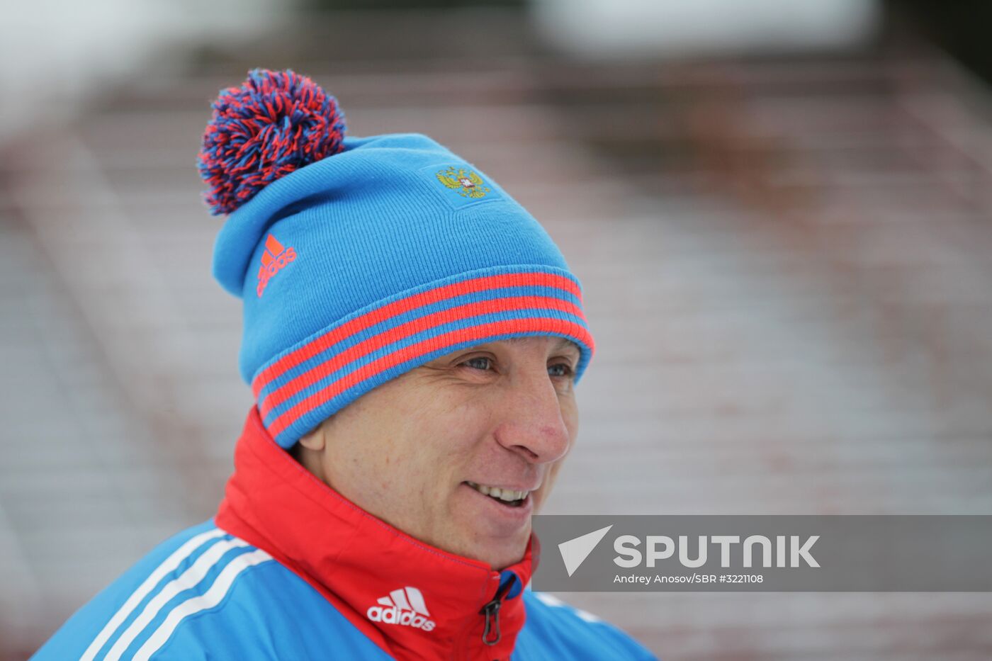 Biathlon. Russian men team's training session