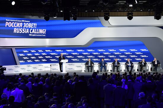 President Vladimir Putin at plenary session of the VTB Capital's Russia Calling! investment forum