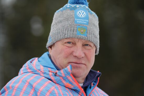 Biathlon. Russian men team's training session