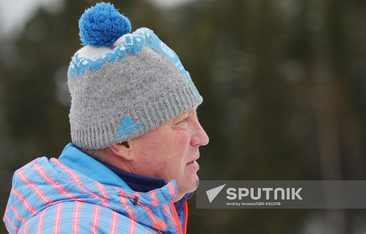 Biathlon. Russian men team's training session