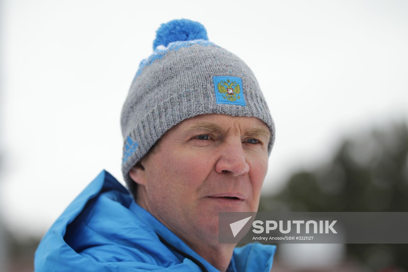 Biathlon. Russian men team's training session