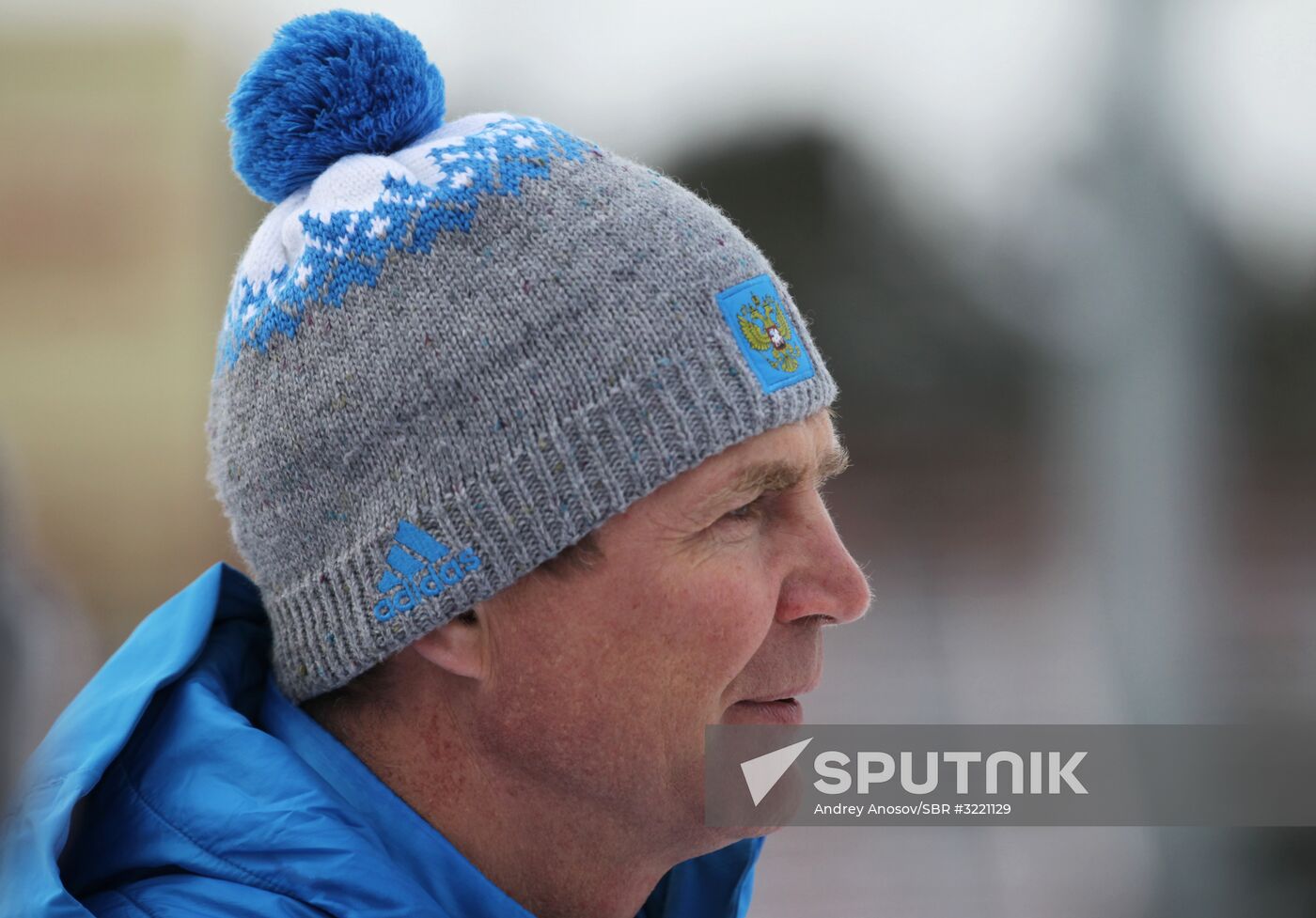 Biathlon. Russian men team's training session