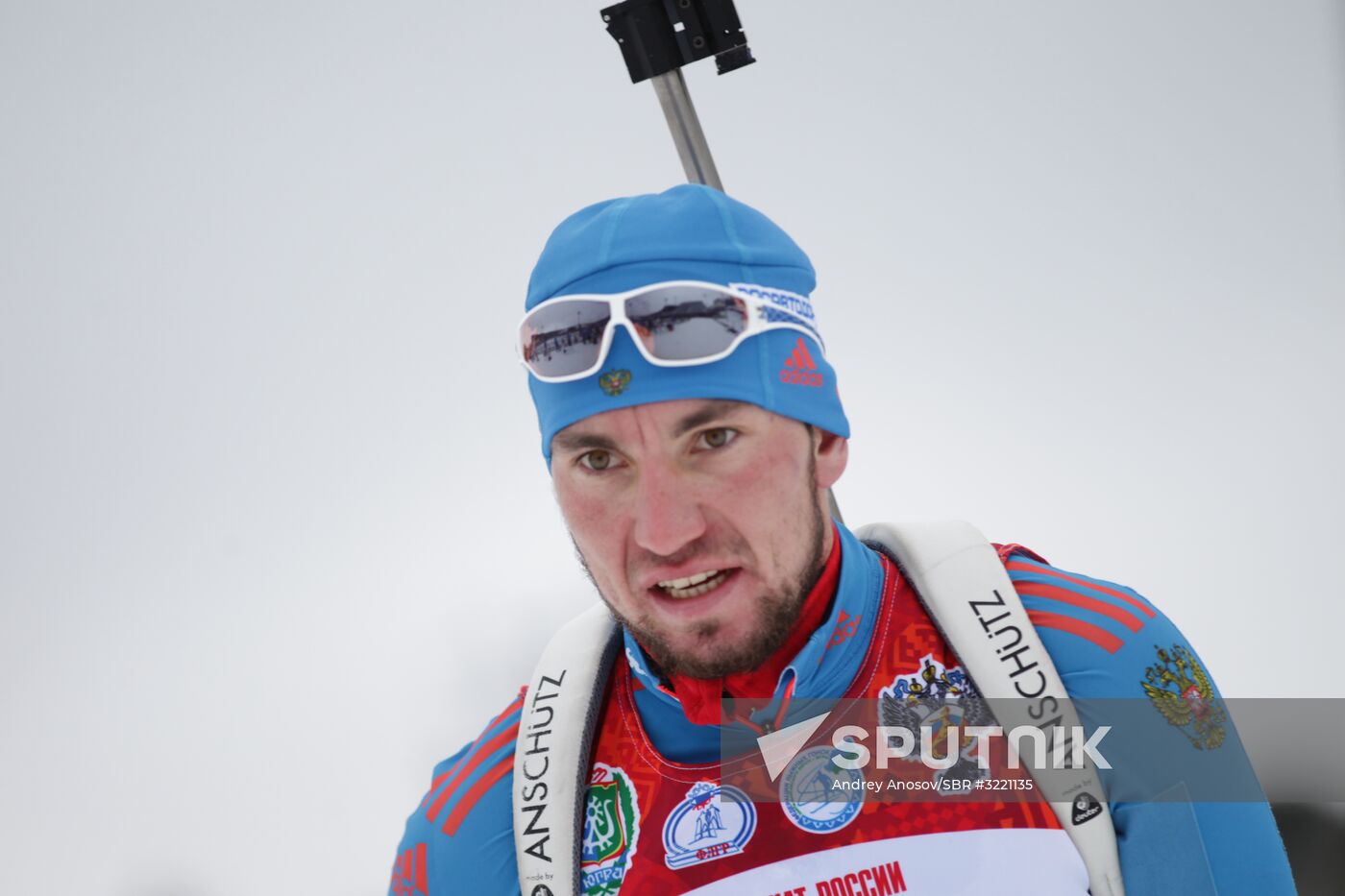 Biathlon. Russian men team's training session