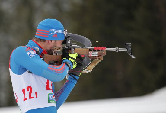 Biathlon. Russian men team's training session
