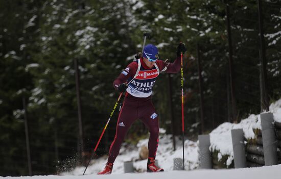 Biathlon. Russian men team's training session