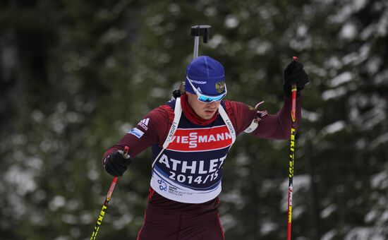 Biathlon. Russian men team's training session