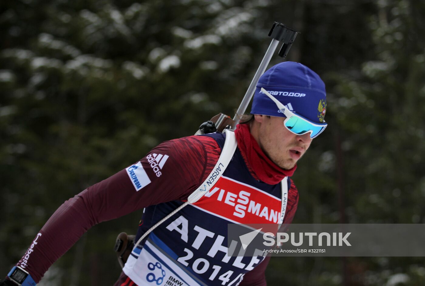 Biathlon. Russian men team's training session