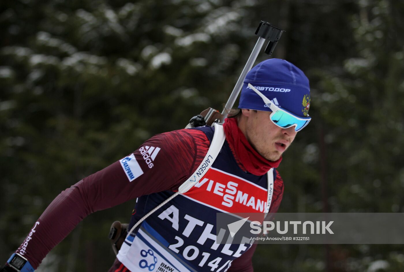Biathlon. Russian men team's training session