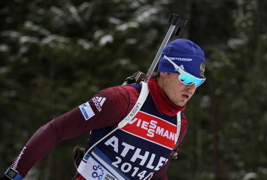 Biathlon. Russian men team's training session