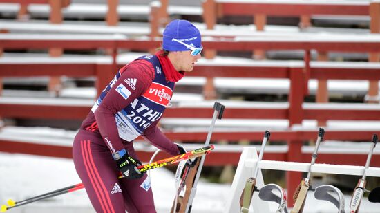 Biathlon. Russian men team's training session