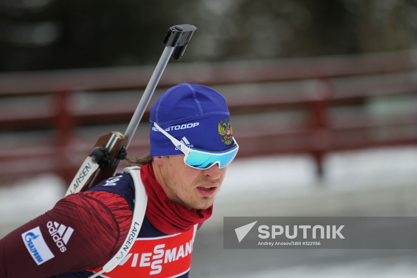 Biathlon. Russian men team's training session