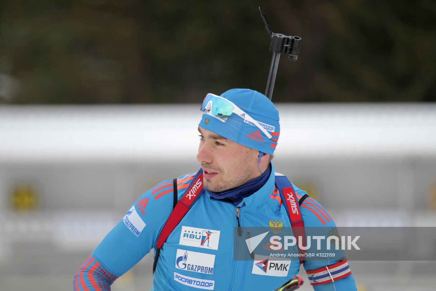 Biathlon. Russian men team's training session