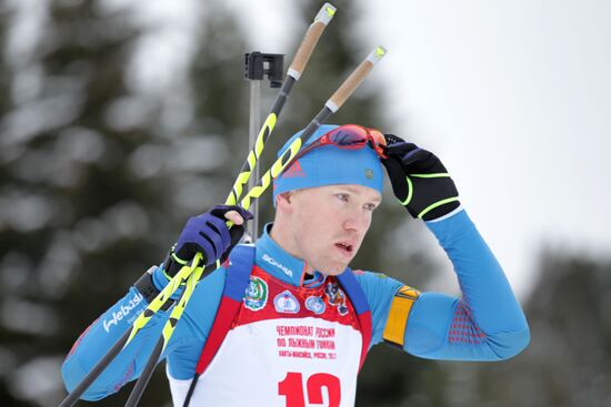 Biathlon. Russian men team's training session