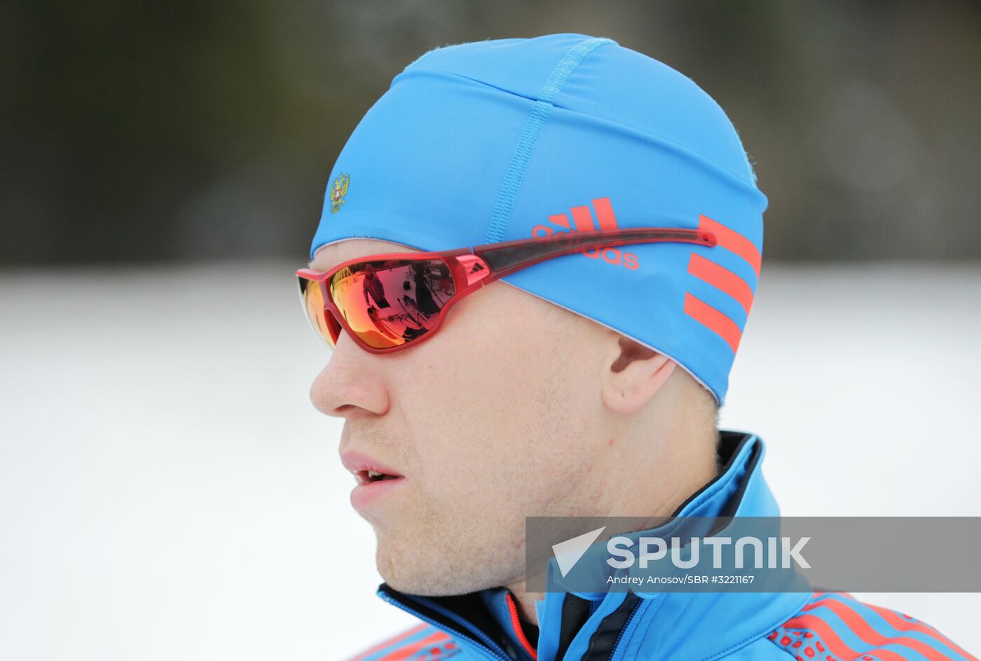 Biathlon. Russian men team's training session