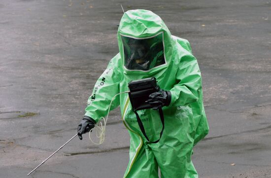 Emergencies Ministry exercise in Donetsk