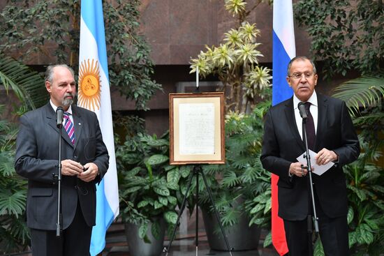 Exhibition of Russian and Argentine foreign ministries' archives opens