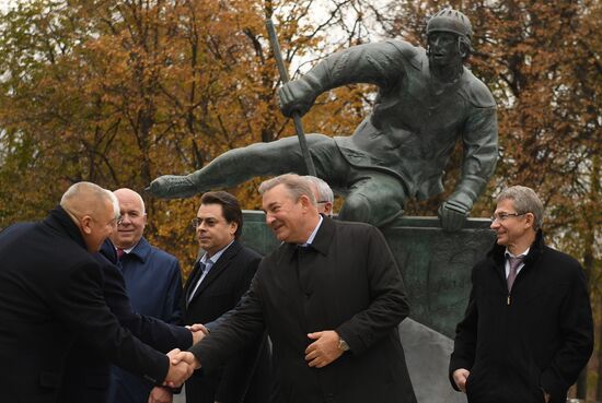 Opening of monument to Soviet ice hockey player Valery Kharlamov