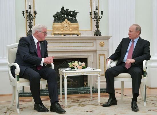 President Vladimir Putin meets with President of Germany Frank-Walter Steinmeier
