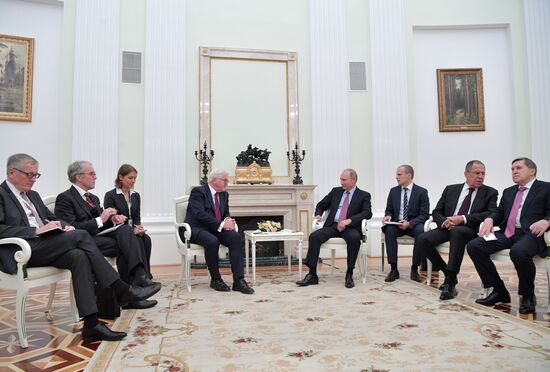 President Vladimir Putin meets with President of Germany Frank-Walter Steinmeier