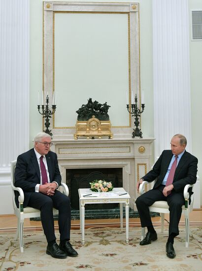 President Vladimir Putin meets with President of Germany Frank-Walter Steinmeier