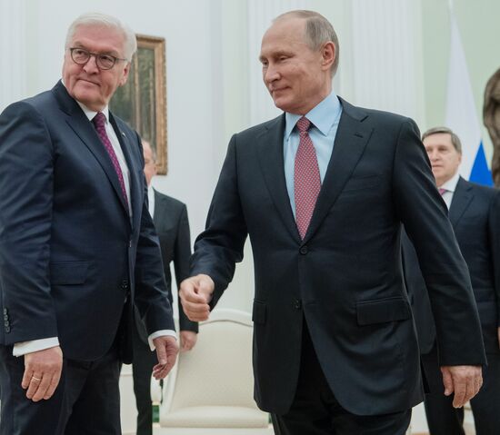 President Vladimir Putin meets with President of Germany Frank-Walter Steinmeier