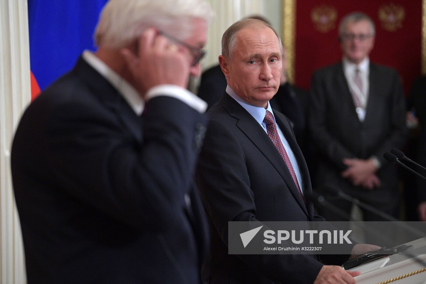 Russian President Vladimir Putin meets with President of Germany Frank-Walter Steinmeier