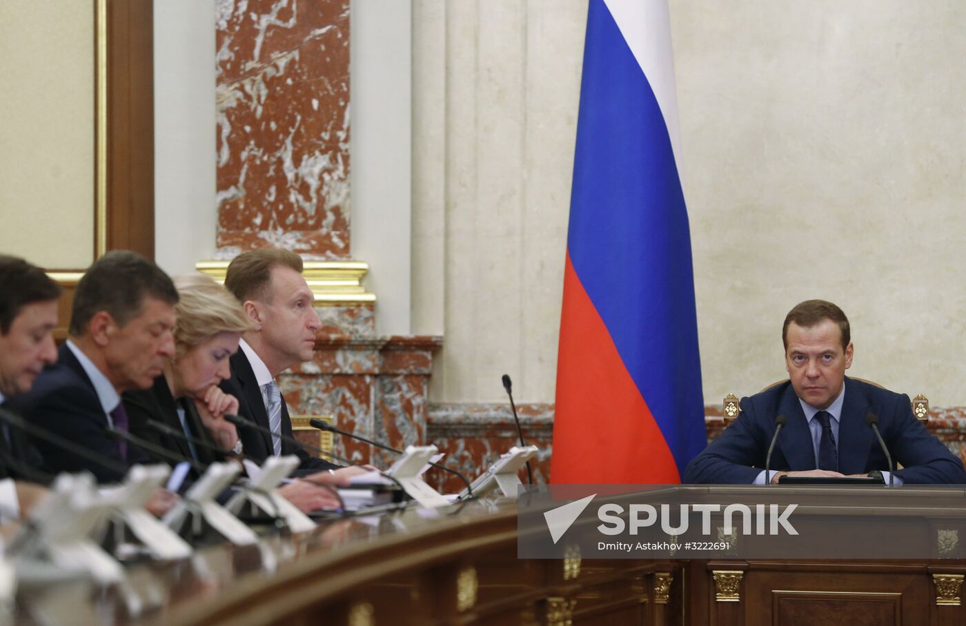 Russian Prime Minister Dmitry Medvedev chairs Government meeting