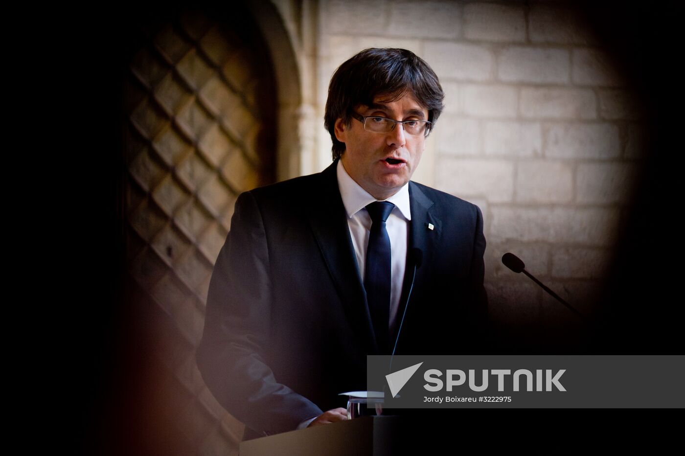 President of the Generalitat of Catalonia Carles Puigdemont makes official statement
