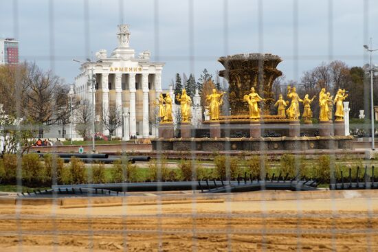 Restoration work at VDNKh