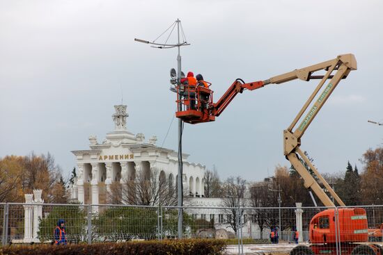 Restoration work at VDNKh