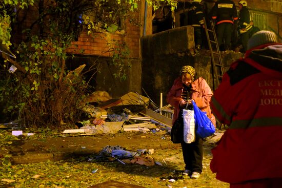 Explosion in downtown Donetsk