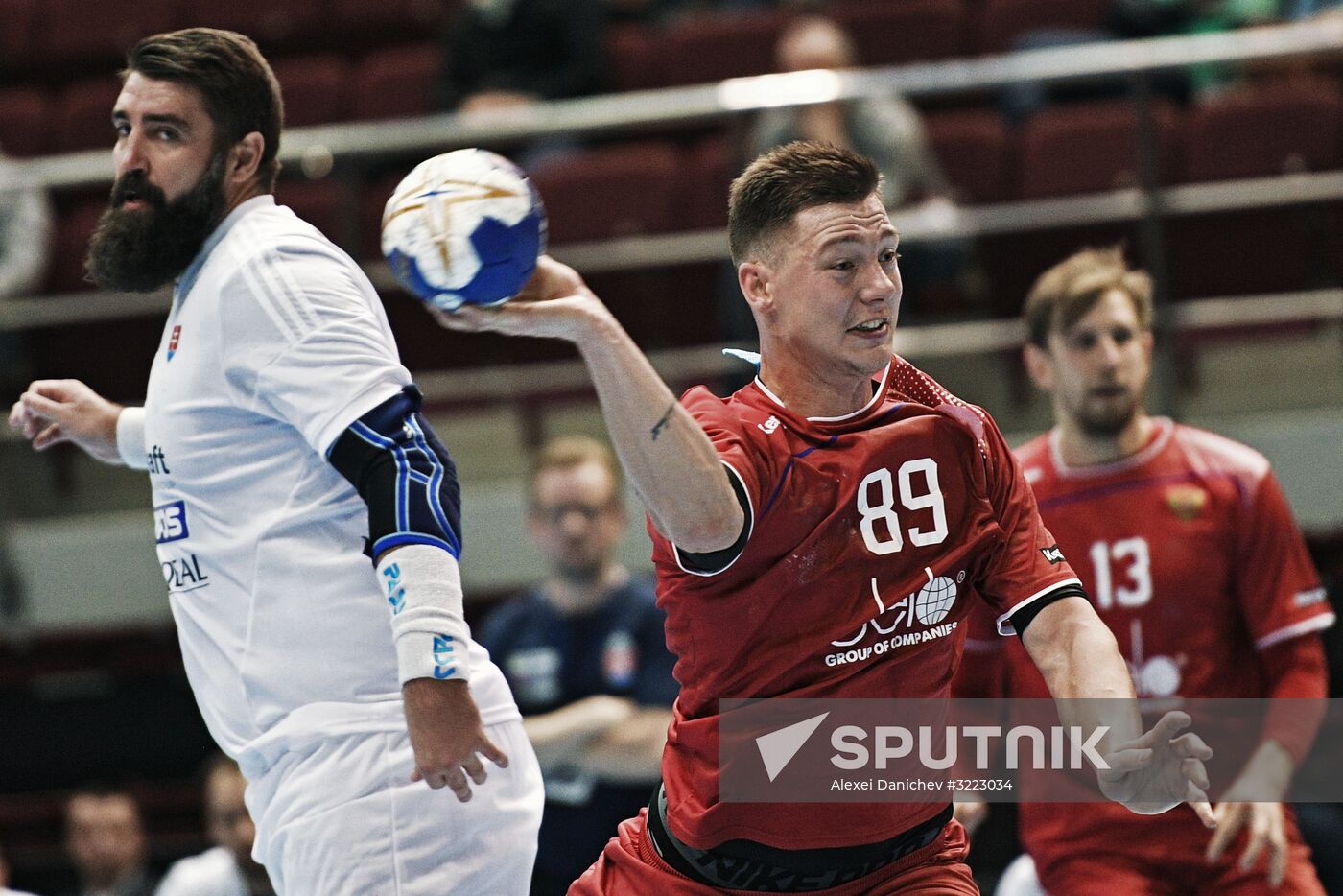 Handball. 2019 Men's World Championship Qualification match. Russia vs Slovakia