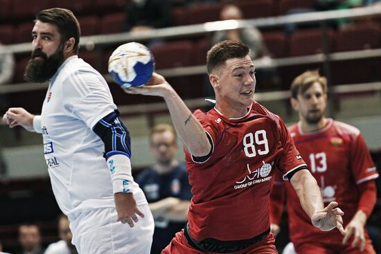 Handball. 2019 Men's World Championship Qualification match. Russia vs Slovakia