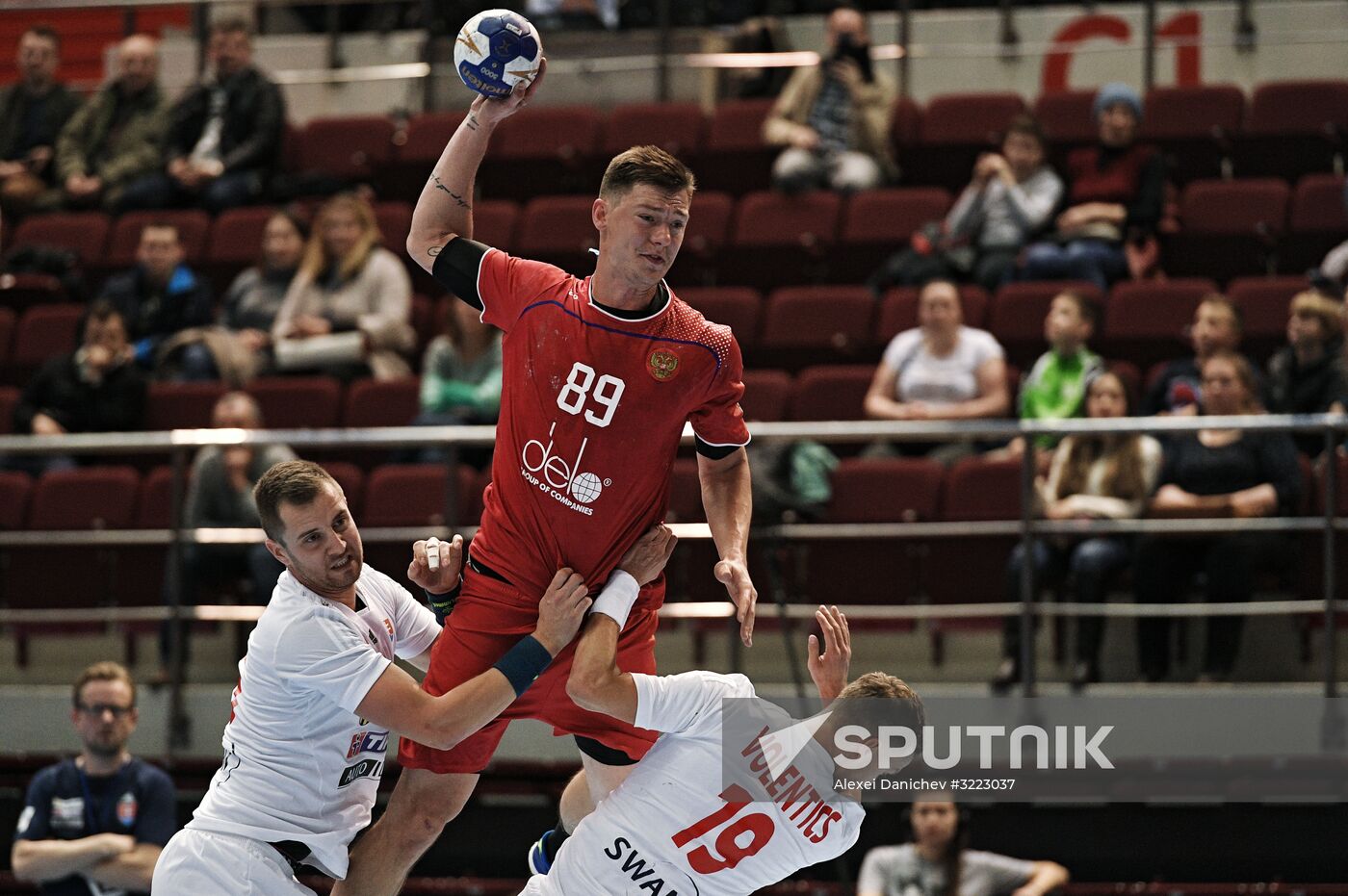 Handball. 2019 Men's World Championship Qualification match. Russia vs Slovakia