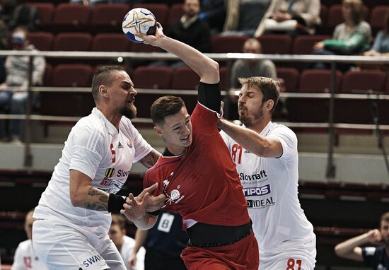 Handball. 2019 Men's World Championship Qualification match. Russia vs Slovakia