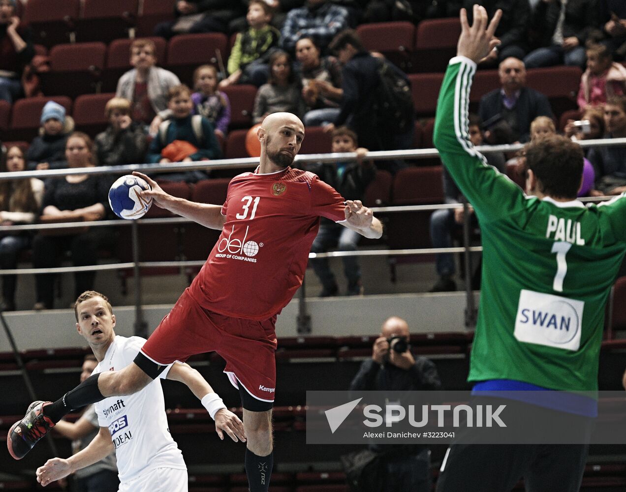 Handball. 2019 Men's World Championship Qualification match. Russia vs Slovakia