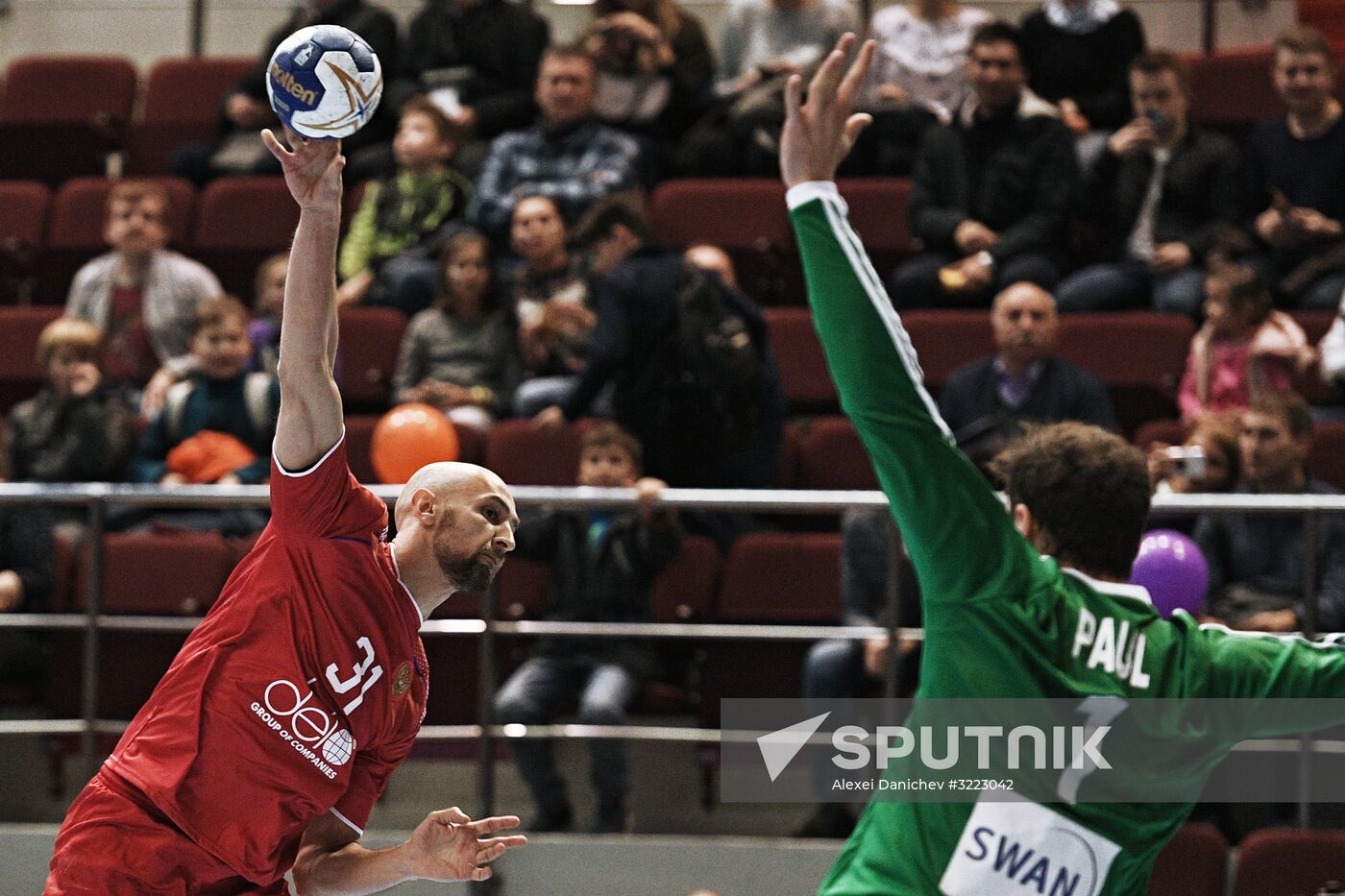 Handball. 2019 Men's World Championship Qualification match. Russia vs Slovakia