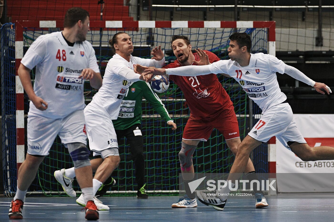 Handball. 2019 Men's World Championship Qualification match. Russia vs Slovakia